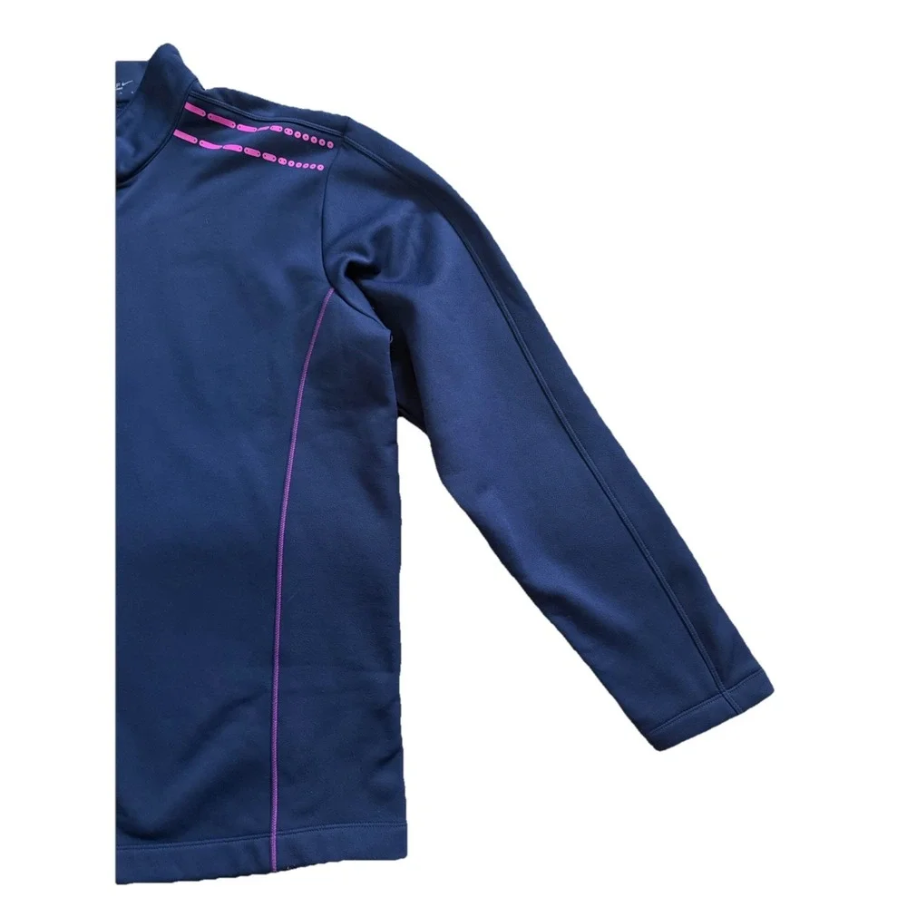 Nike Therma-FIT Victory 1/2-Zip Golf Pullover Navy Blue Pink Stitching Size‎ L